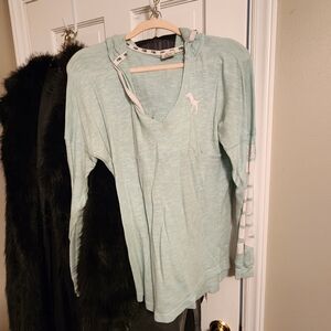 PINK Mint Green Hoodie